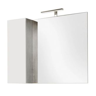 Miroir blanc et aspect béton 92cm - ARTURO