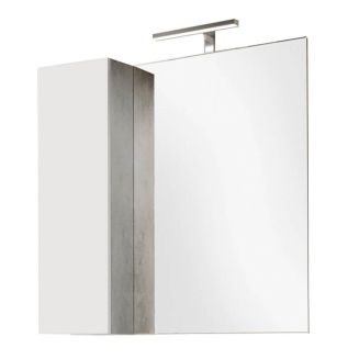 Miroir blanc et aspect béton 78cm - ARTURO