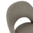 Table ronde crème + 4 chaises vertes design pieds métal vert - AXELLE