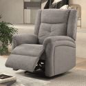 Fauteuil relax électrique tissu polyester gris clair - MELILLA