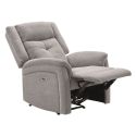 Fauteuil relax électrique tissu polyester gris clair - MELILLA