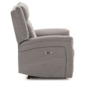 Fauteuil relax électrique tissu polyester gris clair - MELILLA