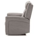 Fauteuil relax électrique tissu polyester gris clair - MELILLA