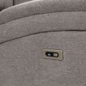 Fauteuil relax électrique tissu polyester gris clair - MELILLA