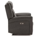 Fauteuil relax électrique tissu polyester gris foncé - MELILLA