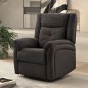Fauteuil relax électrique tissu polyester gris foncé - MELILLA