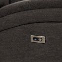 Fauteuil relax électrique tissu polyester gris foncé - MELILLA