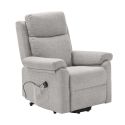 Fauteuil relax releveur électrique tissu gris clair - MACIANA