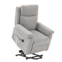 Fauteuil relax releveur électrique tissu gris clair - MACIANA