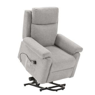 Fauteuil relax releveur électrique tissu gris clair - MACIANA