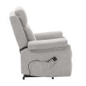 Fauteuil relax releveur électrique tissu gris clair - MACIANA