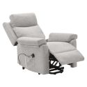 Fauteuil relax releveur électrique tissu gris clair - MACIANA