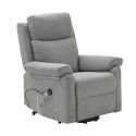 Fauteuil relax releveur électrique tissu gris-vert - MACIANA