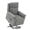 Fauteuil relax releveur électrique tissu gris-vert - MACIANA