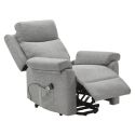 Fauteuil relax releveur électrique tissu gris-vert - MACIANA