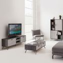 ASCA - Meuble TV 1 Porte 3 Niches 180cm