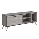 Ensemble meuble TV 150cm + table Basse + argentier bois grisé et noir - BROOKLYN