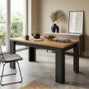 Table allongeable 180/230cm aspect bois Denver pieds anthracite - COLT
