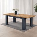Table allongeable 180/230cm aspect bois Denver pieds anthracite - COLT