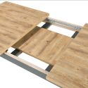 Table allongeable 180/230cm aspect bois Denver pieds anthracite - COLT