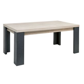 Table Rectangulaire 180cm finition chêne clair et gris ardoise - HADÈS