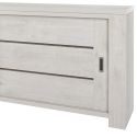 Buffet 2 portes coulissantes finition bois cérusé blanchi - JOSIE