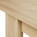 Table 160/200cm aspect chêne clair rallonge finition granit gris - AZYA