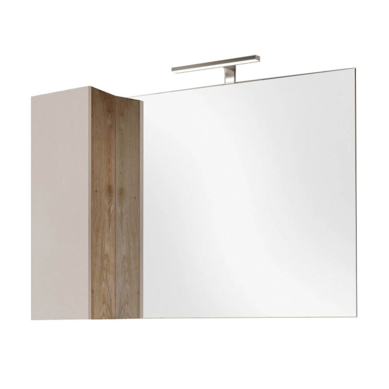Miroir beige et aspect bois finition Cadiz 110cm - ARTURO