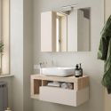 Miroir beige et aspect bois finition Cadiz 92cm - ARTURO