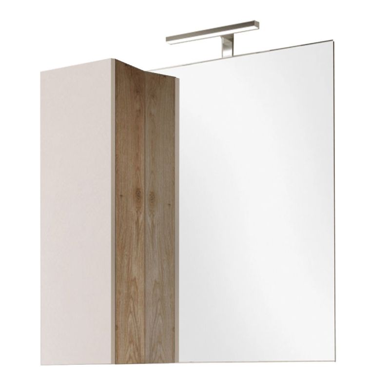 Miroir beige et aspect bois finition Cadiz 78cm - ARTURO
