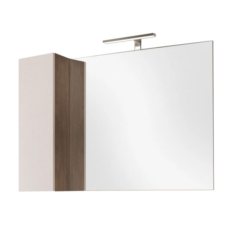 Miroir beige et aspect bois finition Mercure 110cm - ARTURO
