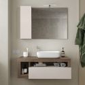 Miroir beige et aspect bois finition Mercure 110cm - ARTURO