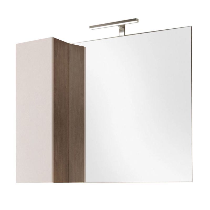 Miroir beige et aspect bois finition Mercure 92cm - ARTURO