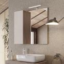 Miroir beige et aspect bois finition Mercure 78cm - ARTURO
