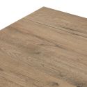 Table 170cm aspect chêne miel piètement A métal poudré noir - SÉLÈNE
