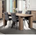 Table allongeable 180/230cm aspect chêne miel et noir mat - SÉLÈNE