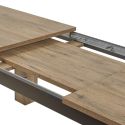 Table allongeable 180/230cm aspect chêne miel et noir mat - SÉLÈNE