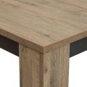 Table allongeable 180/230cm aspect chêne miel et noir mat - SÉLÈNE