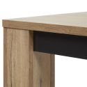 Table allongeable 180/230cm aspect chêne miel et noir mat - SÉLÈNE