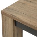 Table allongeable 180/230cm aspect chêne miel et noir mat - SÉLÈNE