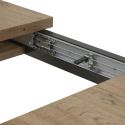 Table allongeable 180/230cm aspect chêne miel et noir mat - SÉLÈNE