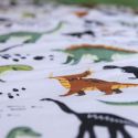 MEZO - Parure de Lit Coton Motif Dinosaures Housse de Couette 240x200cm + 2 Taies d'Oreiller
