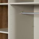 Armoire portes coulissantes 217cm aspect chêne artisan et graphite - ANDES