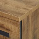 Commode 2 tiroirs aspect chêne artisan et graphite - ANDES