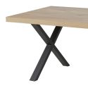 Table repas 170cm aspect chêne Canyon Piètement X en métal - SÉQUENCE
