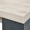 Séjour table + buffet finition chêne clair et gris ardoise - HADÈS