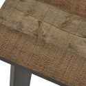 Ensemble table basse et meuble TV aspect bois rustique et métal noir - CHIARA