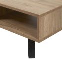 Ensemble table basse et meuble TV aspect chêne miel et noir - SÉLÈNE