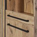 Séjour complet avec buffet 4P aspect bois Canyon décor tasseaux - BARTON