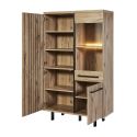 Séjour complet avec buffet 4P aspect bois Canyon décor tasseaux - BARTON